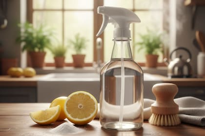 Vinagre y sal, la fórmula secreta para la limpieza del hogar (Foto: Ilustrativa IA)