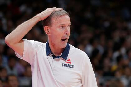 Vincent Collet, entrenador de Francia, durante el partido con Argentina.