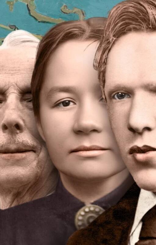 Vincent Willem van Gogh, "el ingeniero", a la izquierda, junto a sus padres y su tío, el artista de quien heredó el nombre