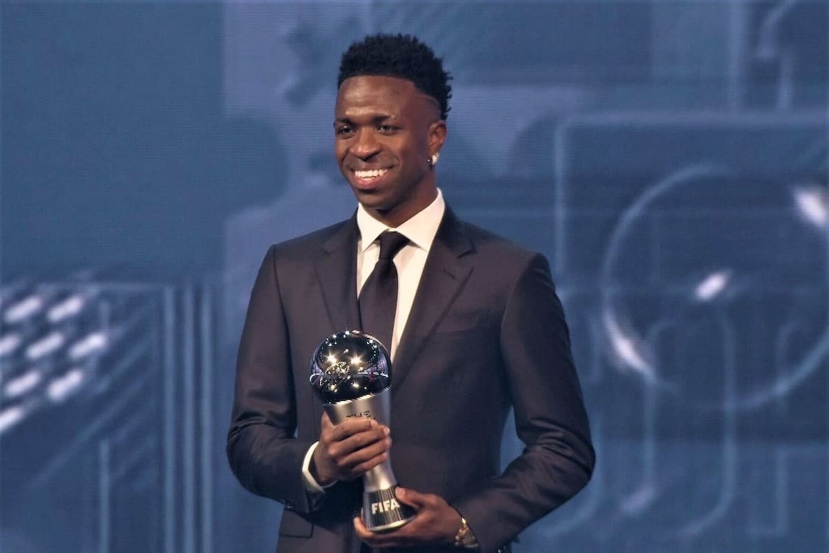 Vinicius, jugador de Real Madrid, se quedó con el premio The Best 2024