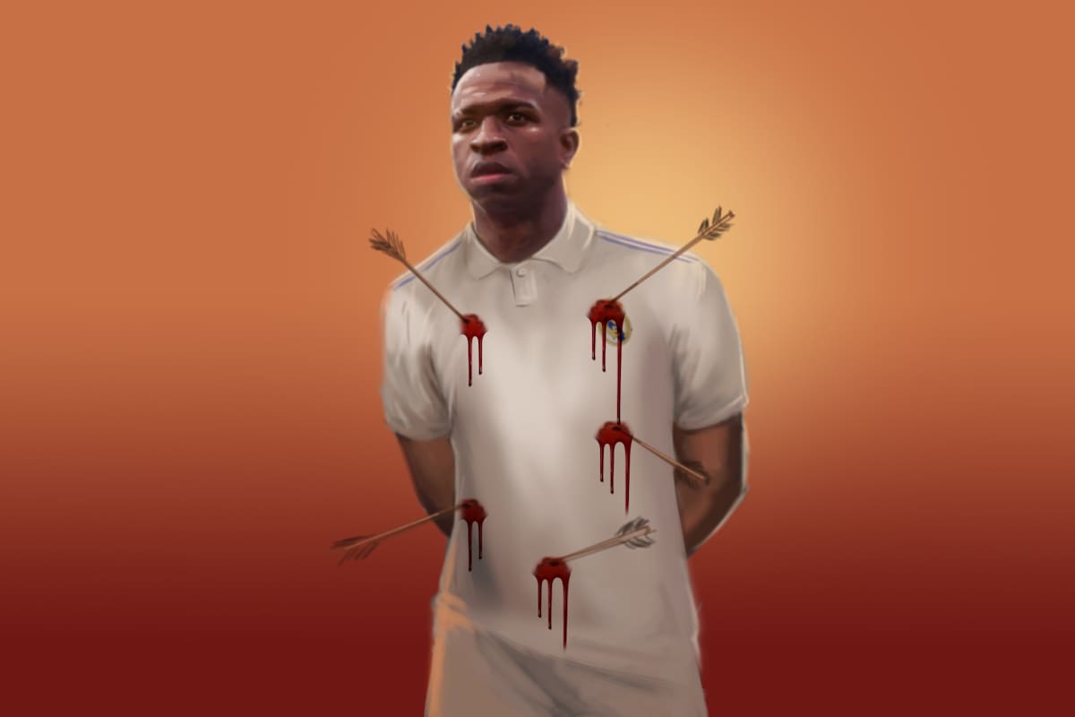 Vinicius Junior, futbolista de Real Madrid que sufrió agresiones racistas en la Liga de España