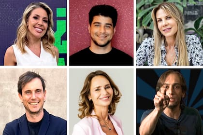 Virginia Gallardo, Agustín Pellegrini, Karen Reichardt, Diego Hartfield, Laura Soldano y Sergio "Tronco" Figliuolo