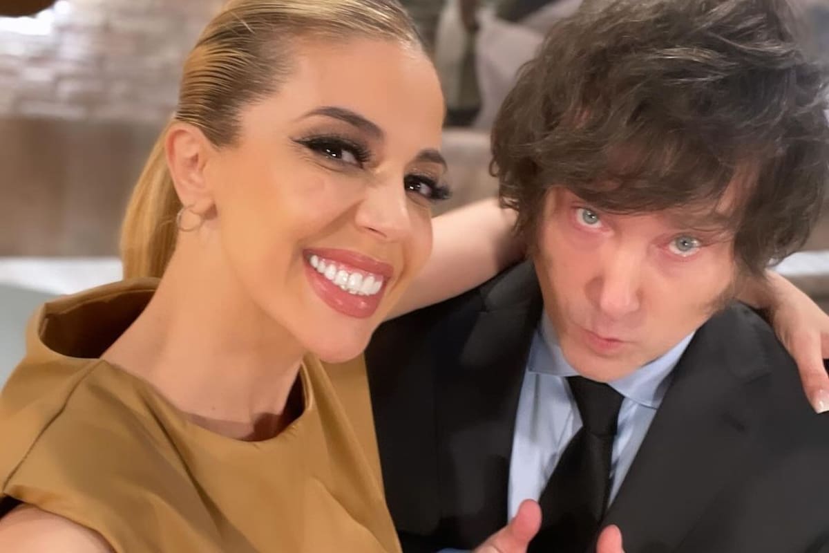 Virginia Gallardo junto al presidente Javier Milei