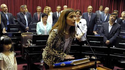 Virginia García, cuñada de Máximo Kirchner, juró como senadora