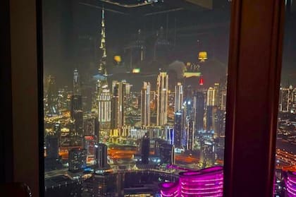 Vista de Dubai do hotel