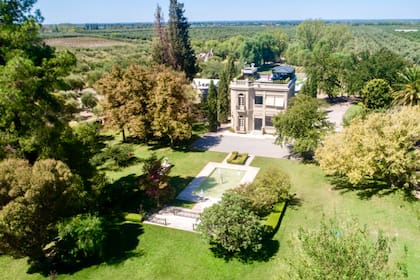 Vista actual de la casa familiar de Finca el Paraíso, en Maipú, Mendoza