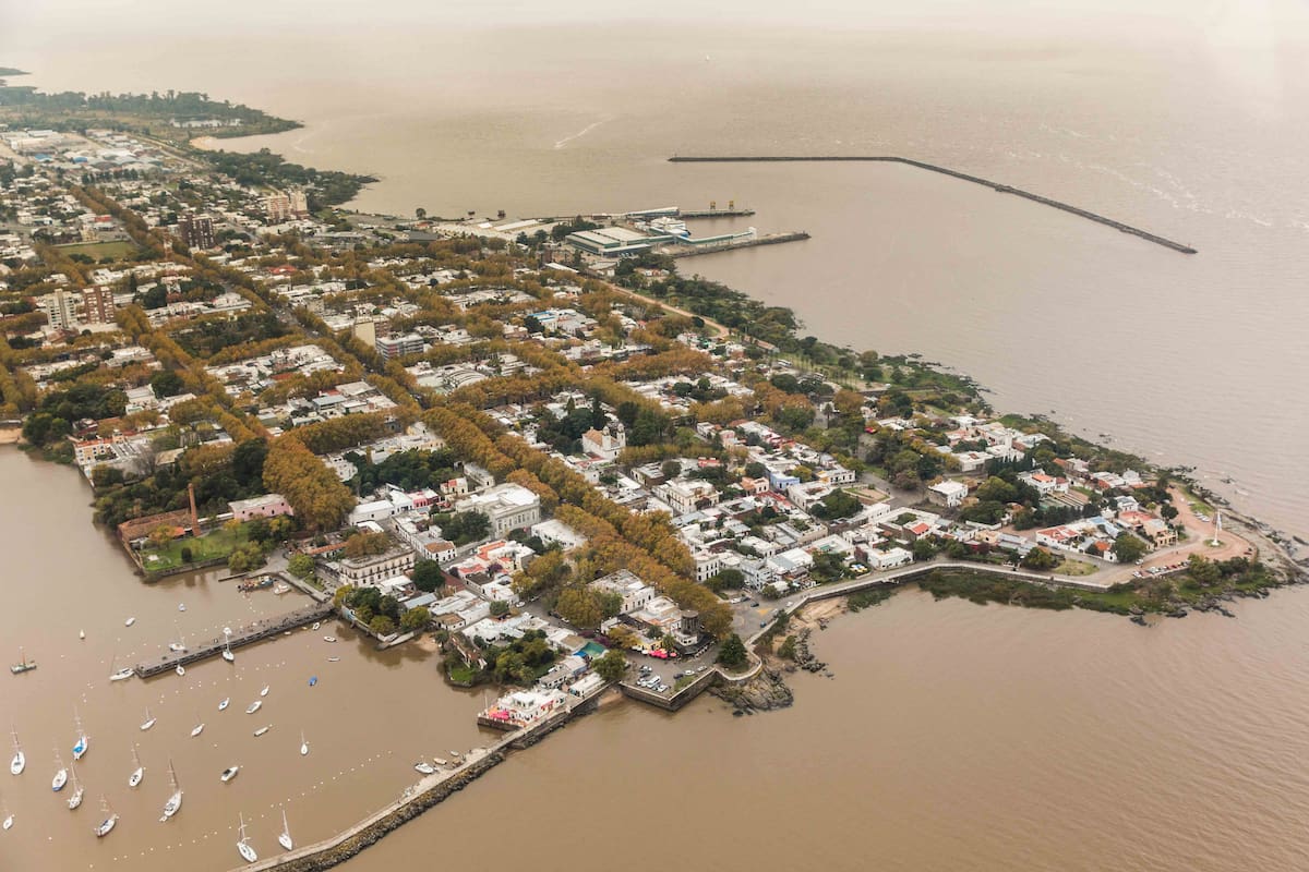 Vista aérea de Colonia del Sacramento.