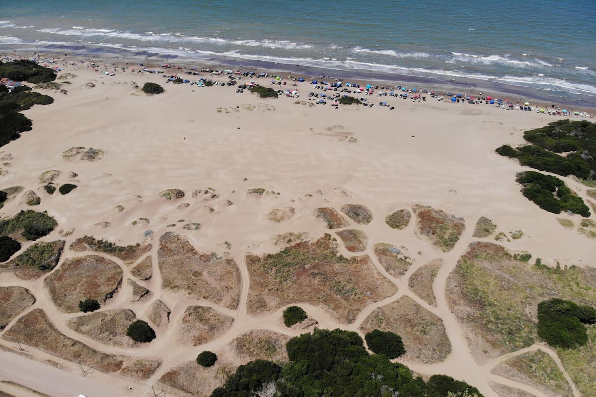 Vista aérea de El Arenal, en Costa del Este.