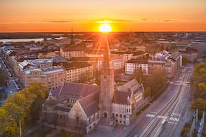 Vista aérea de Helsinki, la capital de Finlandia