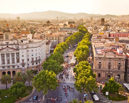 Vista aérea de la Rambla.