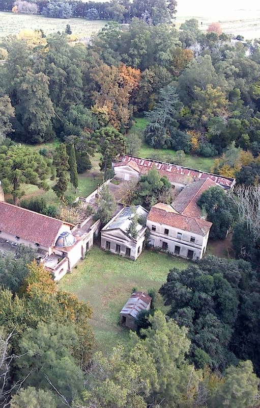 Vista aérea de la "Casa de Gándara".