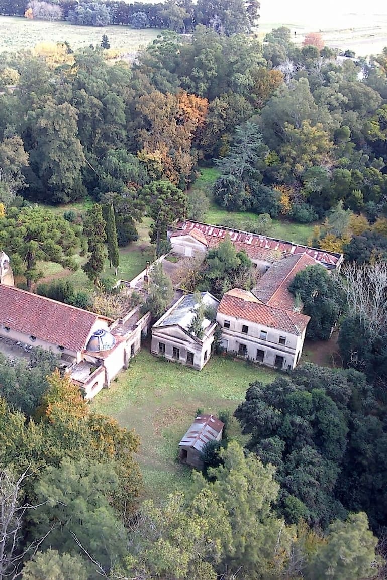 Vista aérea de la "Casa de Gándara".