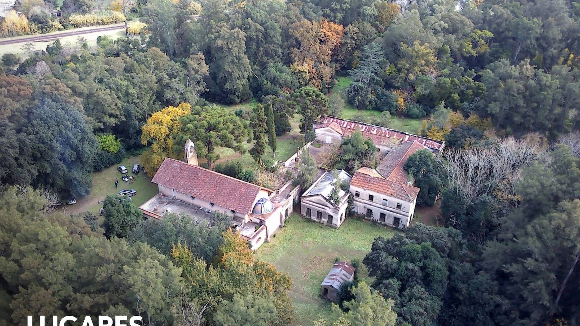 Vista aérea de la "Casa de Gándara".