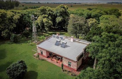 Vista aérea de la casa de huéspedes de Raucho.