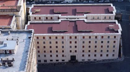 Vista aérea de la Casa Santa Marta, recontruída en 1996