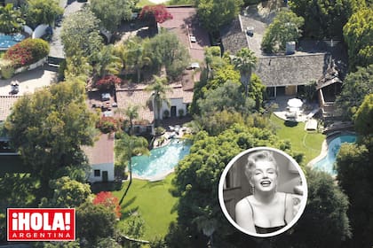 Vista aérea de la casa ubicada en el barrio de Brentwood, California. Tiene 270 metros cuadrados y cuatro habitaciones.