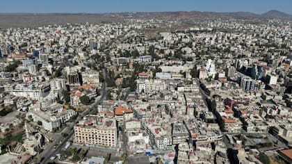 Vista aérea de la ciudad de Sweida