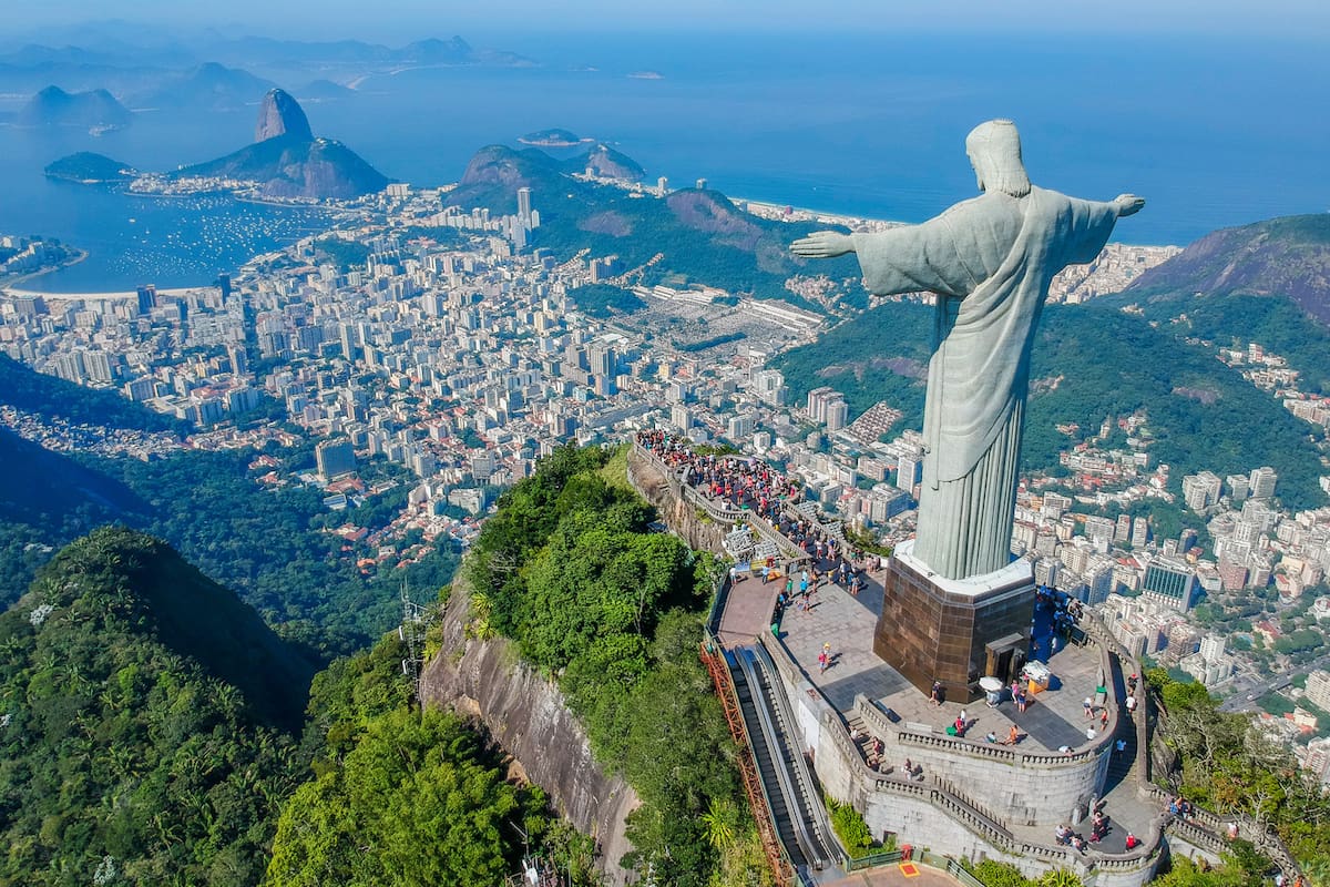 Vista aérea de la ciudad de Río de Janeiro en Brasil