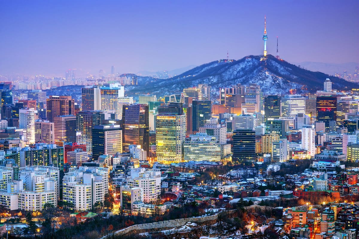 Vista aérea de la ciudad de Seúl, capital de Corea del Sur