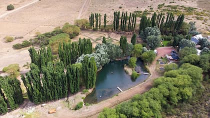 Vista aérea de la estancia Vilcunco