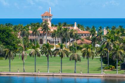 Vista aérea de la finca Mar-a-Lago del expresidente Donald Trump, el miércoles 31 de agosto de 2022, en Palm Beach, Florida. (AP Foto/Steve Helber)