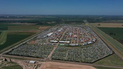 Vista aérea de la muestra en San Nicolás