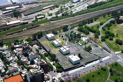 Vista aérea de la obra de los arquitectos Manteola, Sánchez Gómez, Santos, Solsona, Viñoly, Sallaberry y Tarsitano