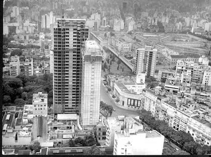 Vista aérea de la Penitenciaría y sus alrededores, tomada el 10 de enero de 1962, poco antes de su demolición.