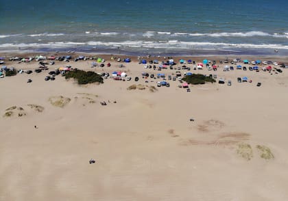 Vista aérea de la playa de Costa del Este.