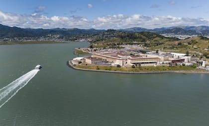 Vista aérea de la prisión de San Quintín, en la bahía de San Francisco