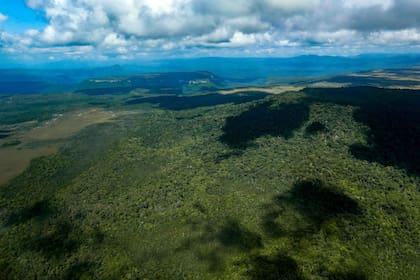 Vista aérea de la región guyanesa de Esequibo, reclamada por Venezuela