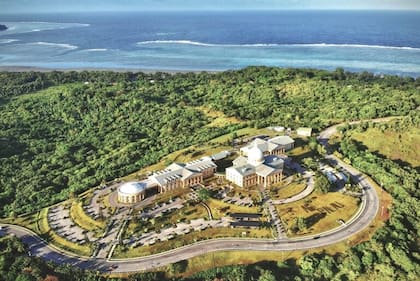 Vista aérea de Ngerulmud, sin viviendas en sus límites