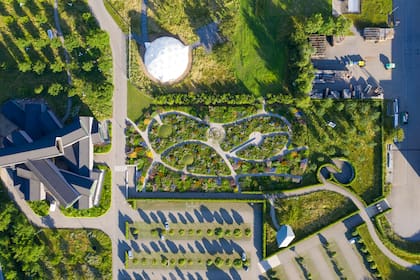 Vista aérea de Vitra Campus.