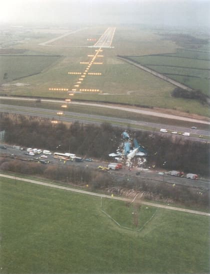 Vista aérea del accidente
