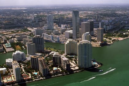 Vista aérea del centro de Miami