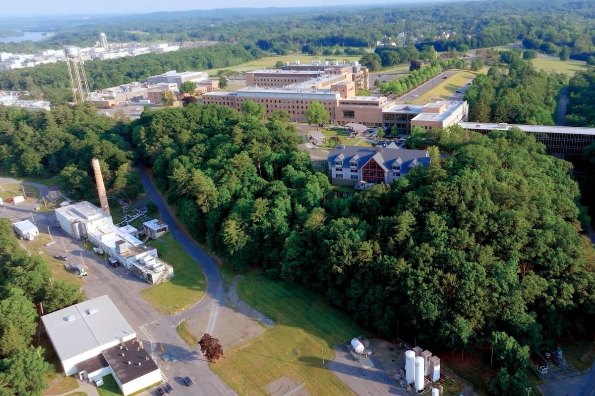 Vista aérea del Centro de Investigación de GE Aerospace en Niskayuna, Nueva York