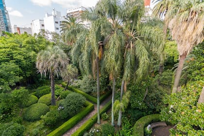 Vista aérea del jardín, de casi 6000 metros cuadrados
