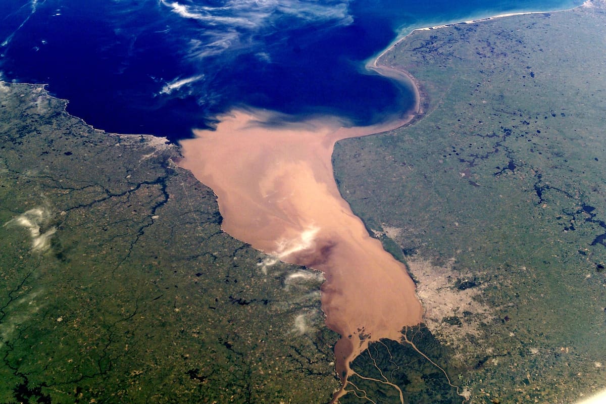 vista aérea del Río de la Plata