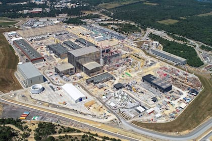 Vista aérea del sitio de construcción de ITER, en sur de Francia Crédito: Gentileza ITER