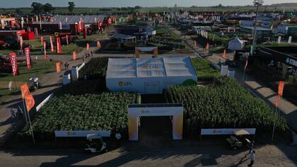 Vista aérea del stand en Expoagro