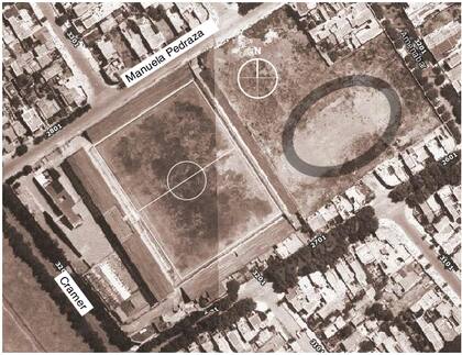 Vista aérea del terreno en 1938