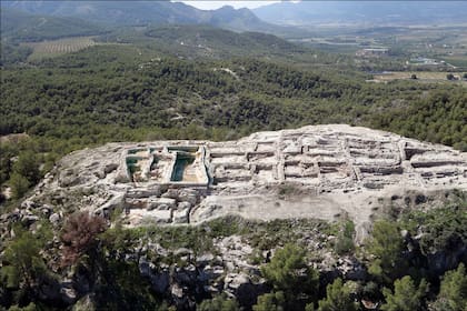 Vista aérea del yacimiento argárico de La Almoloya, en 2015