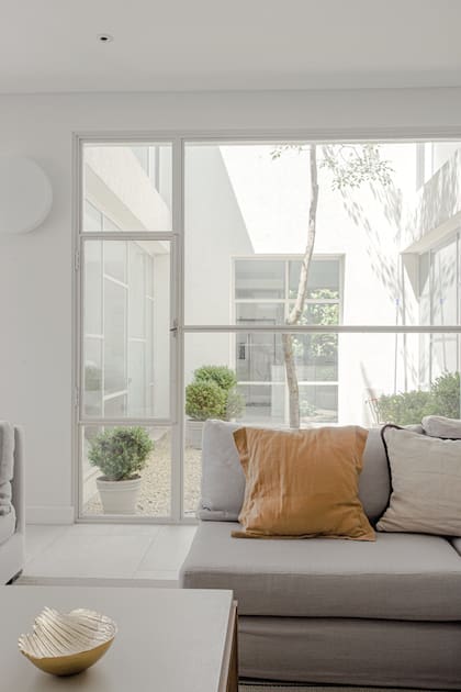 Vista al patio interior desde el living.