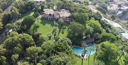 Vista área de la casa valuada en US$36.100.000