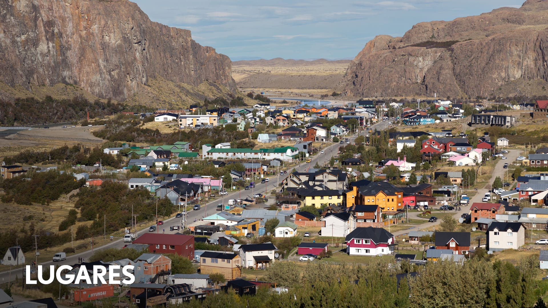 Vista de el pueblo de El Chaltén.