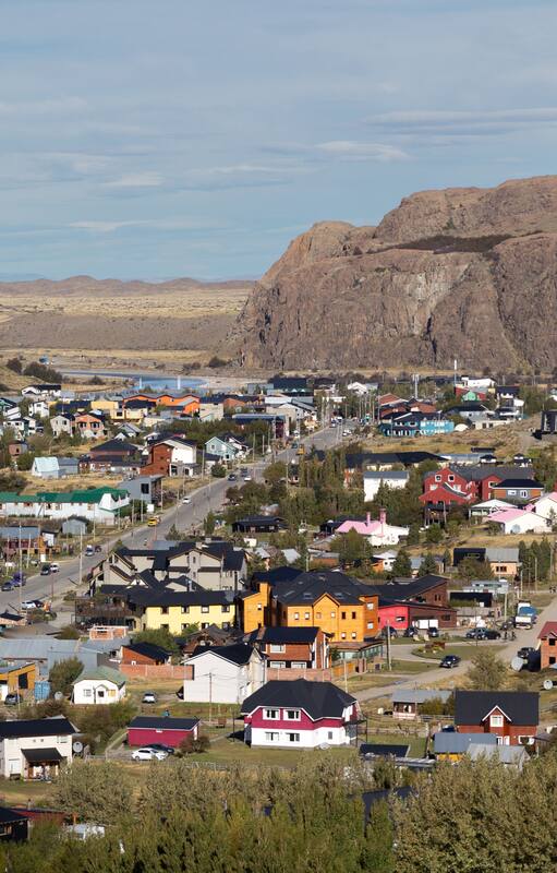 Vista de el pueblo de El Chaltén.