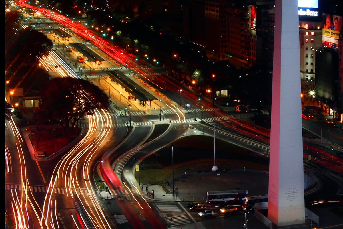 Vista de la avenida 9 de Julio