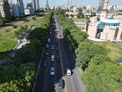 Vista de la avenida Bullrich, unos de los tramos por donde pasará el TramBus