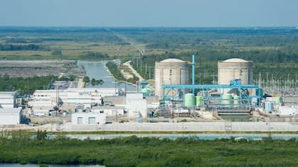 Vista de la central nuclear Turkey Point, en Florida