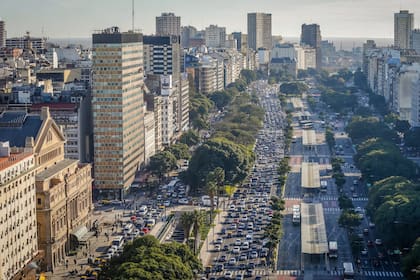 Vista de la ciudad de Buenos Aires desde el Obelisco porteño
